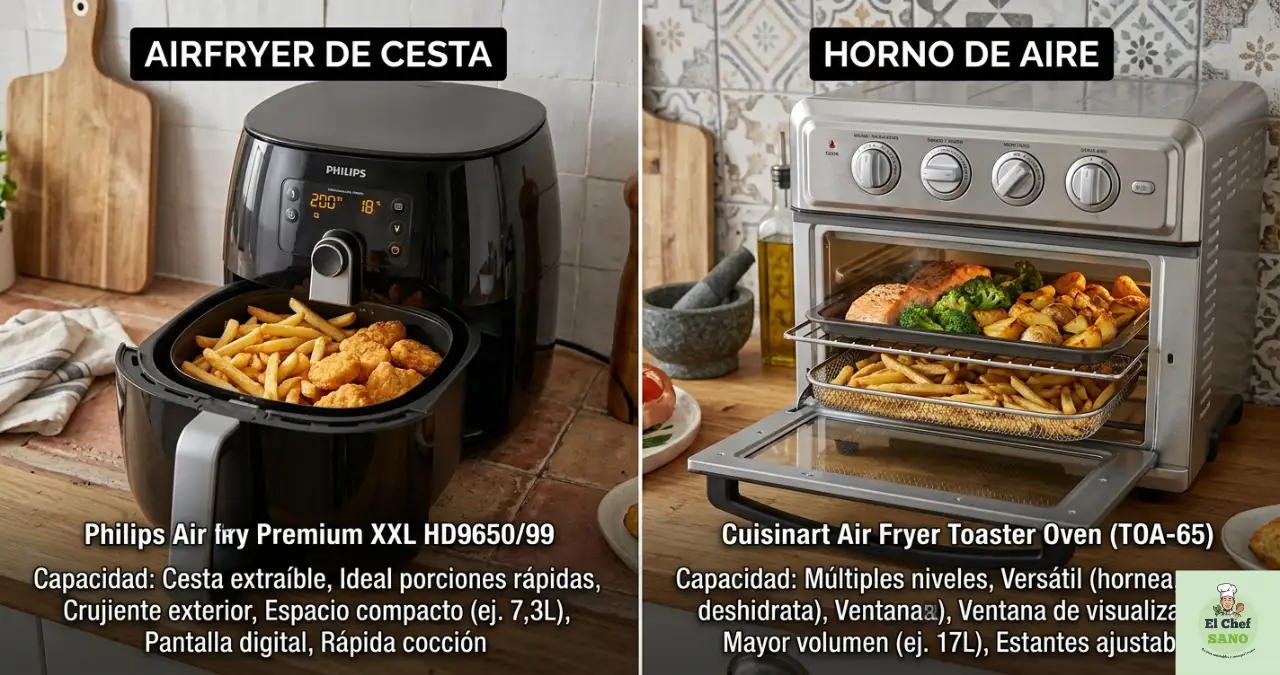 Airfryer de Cesta o Horno de Aire