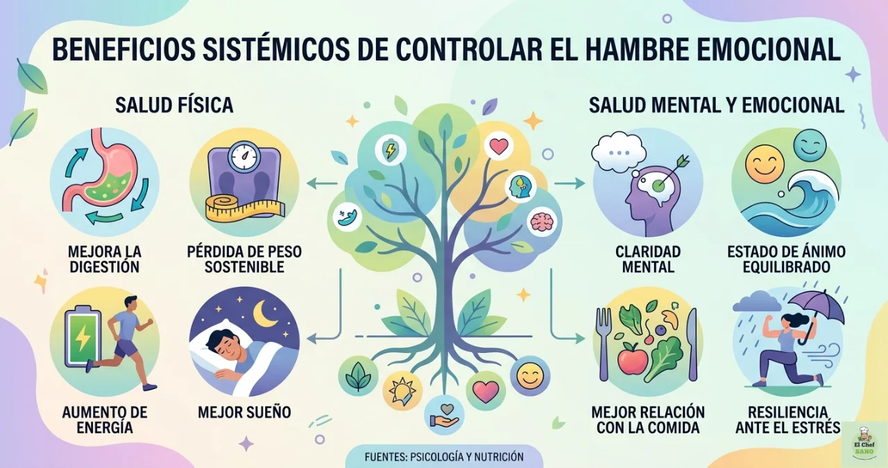 beneficios de controlar el hambre emocional