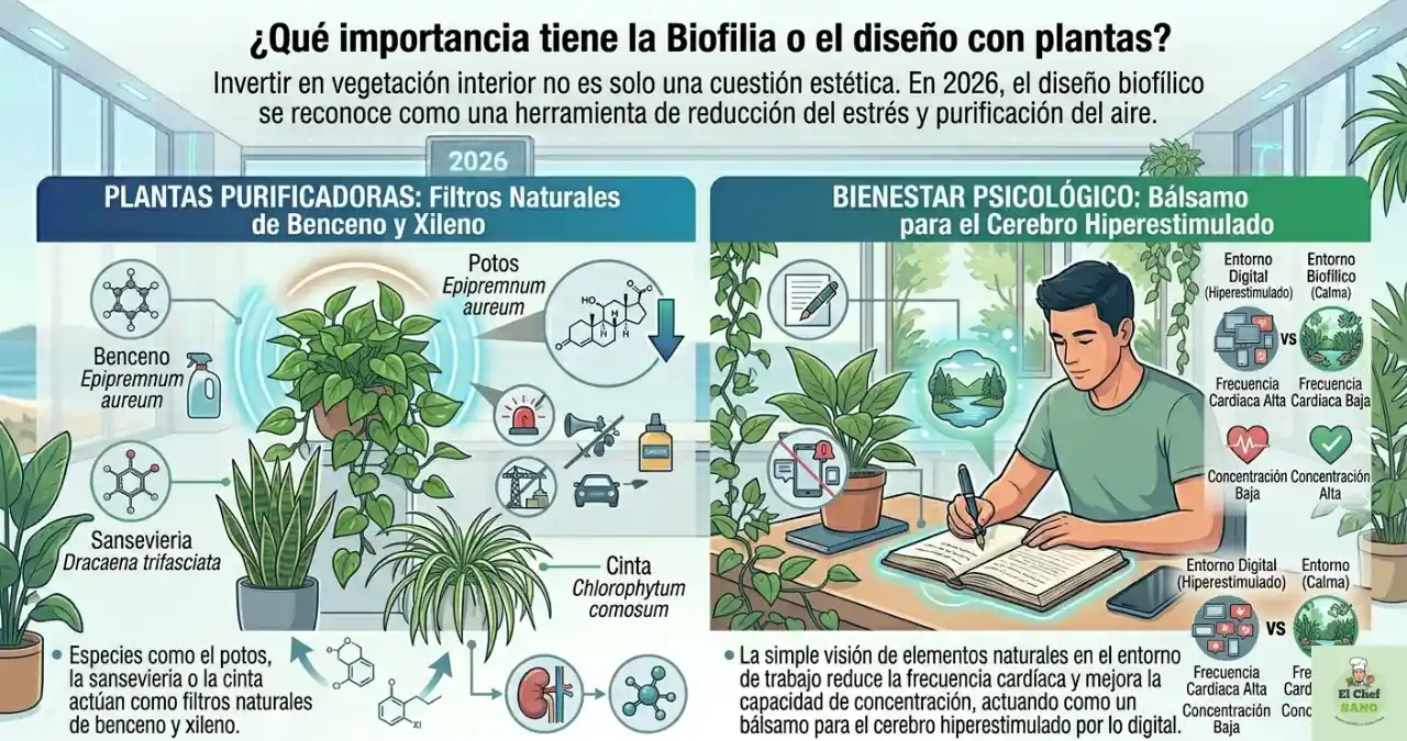 biofilia diseño de plantas