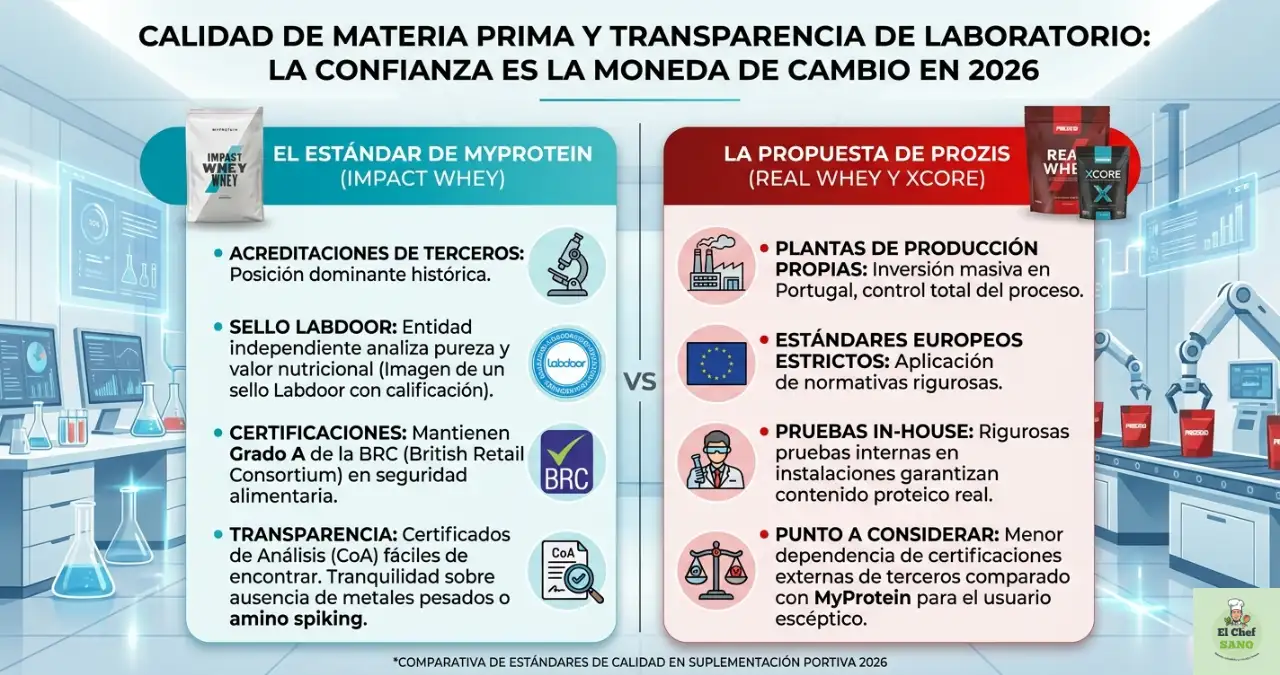 calidad de myprotein o de prozis