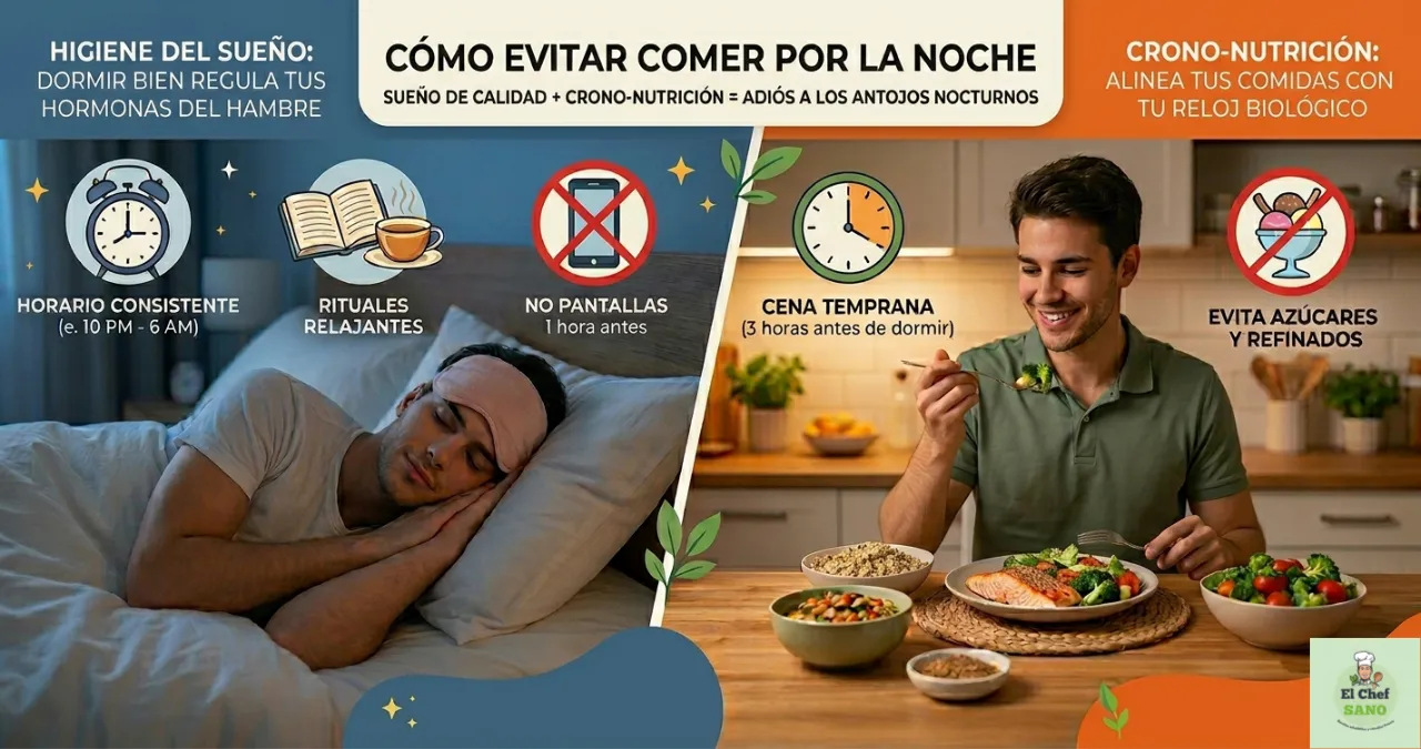 como evitar comer por la noche