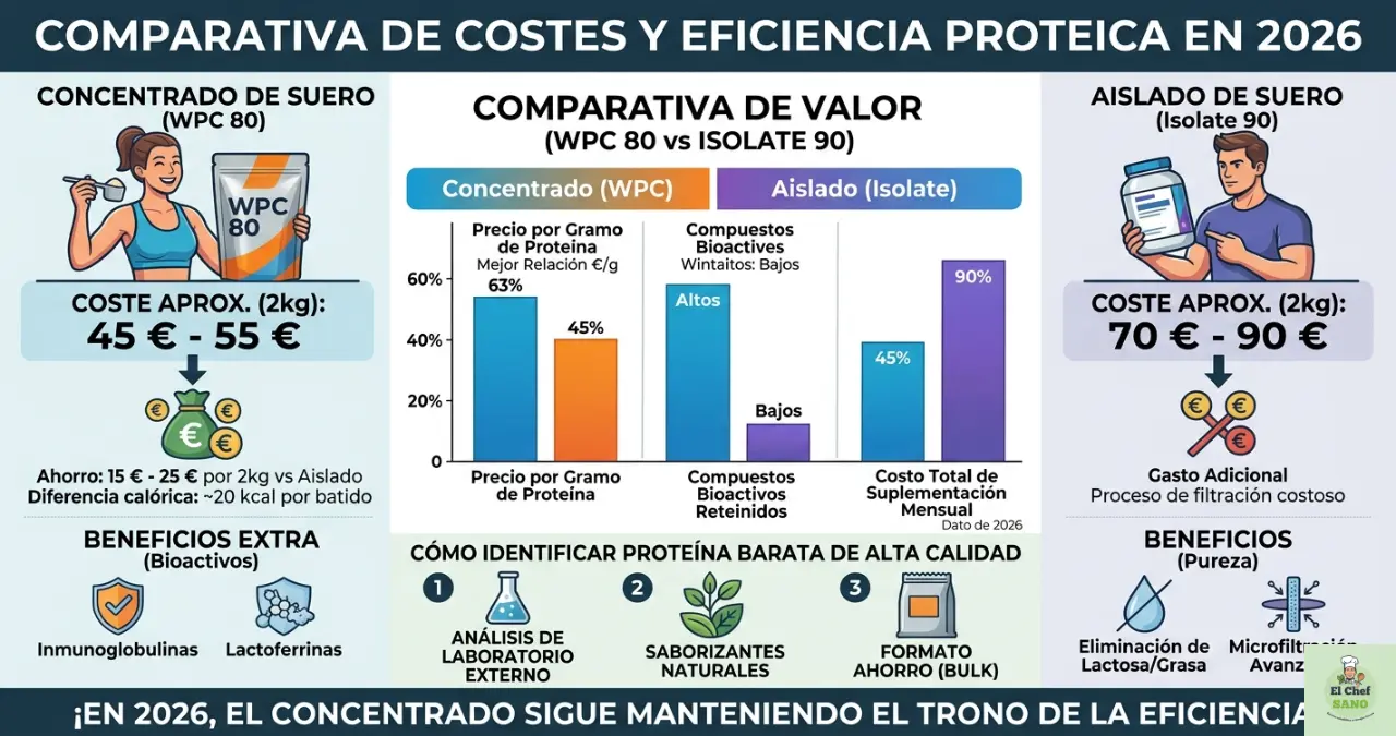 comparativa de costes de proteína en polvo 2026