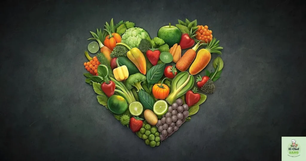 corazón de verduras