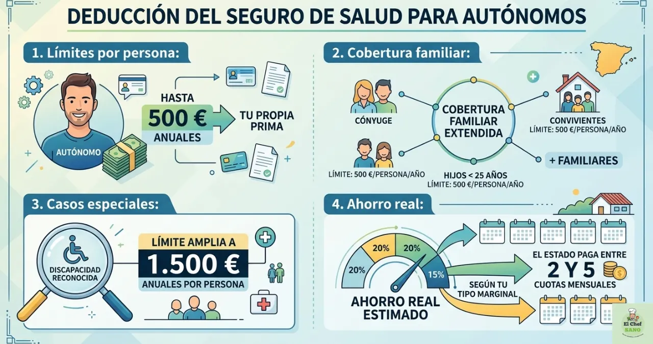 deducción del seguro de salud para autónomos 2026