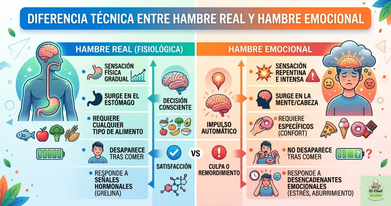 hambre real o hambre emocional