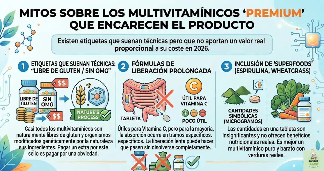 mitos sobre multivitamínicos premium