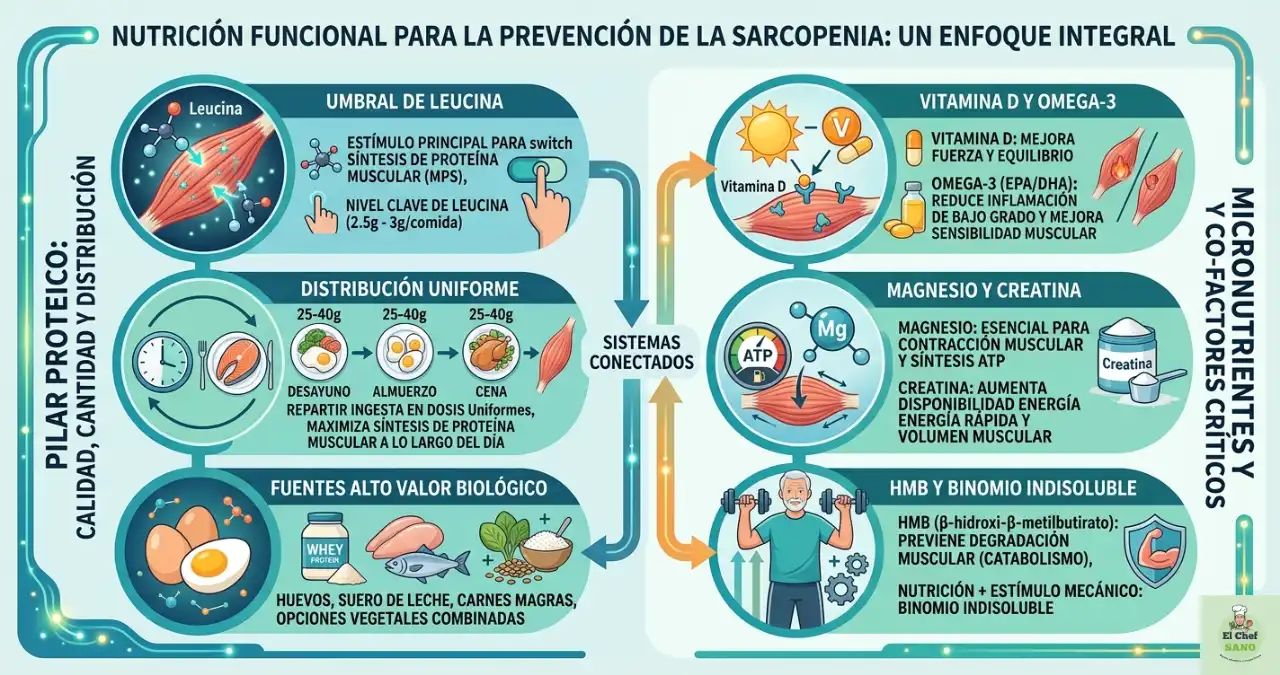 nutrición funcional para prevención de sarcopenia
