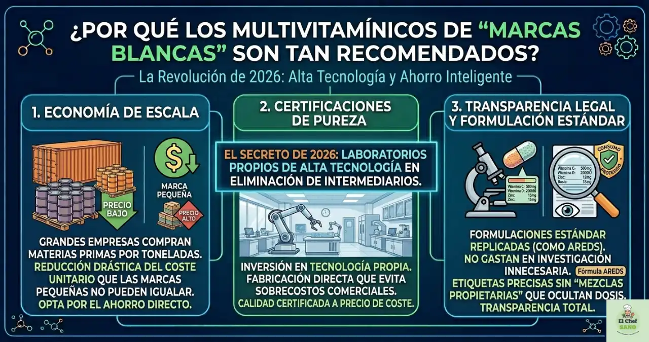 por qué los multivitamínicos de Marcas Blancas son tan recomendados