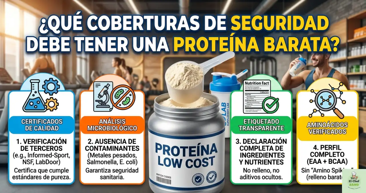 qué coberturas de seguridad debe tener una proteína barata