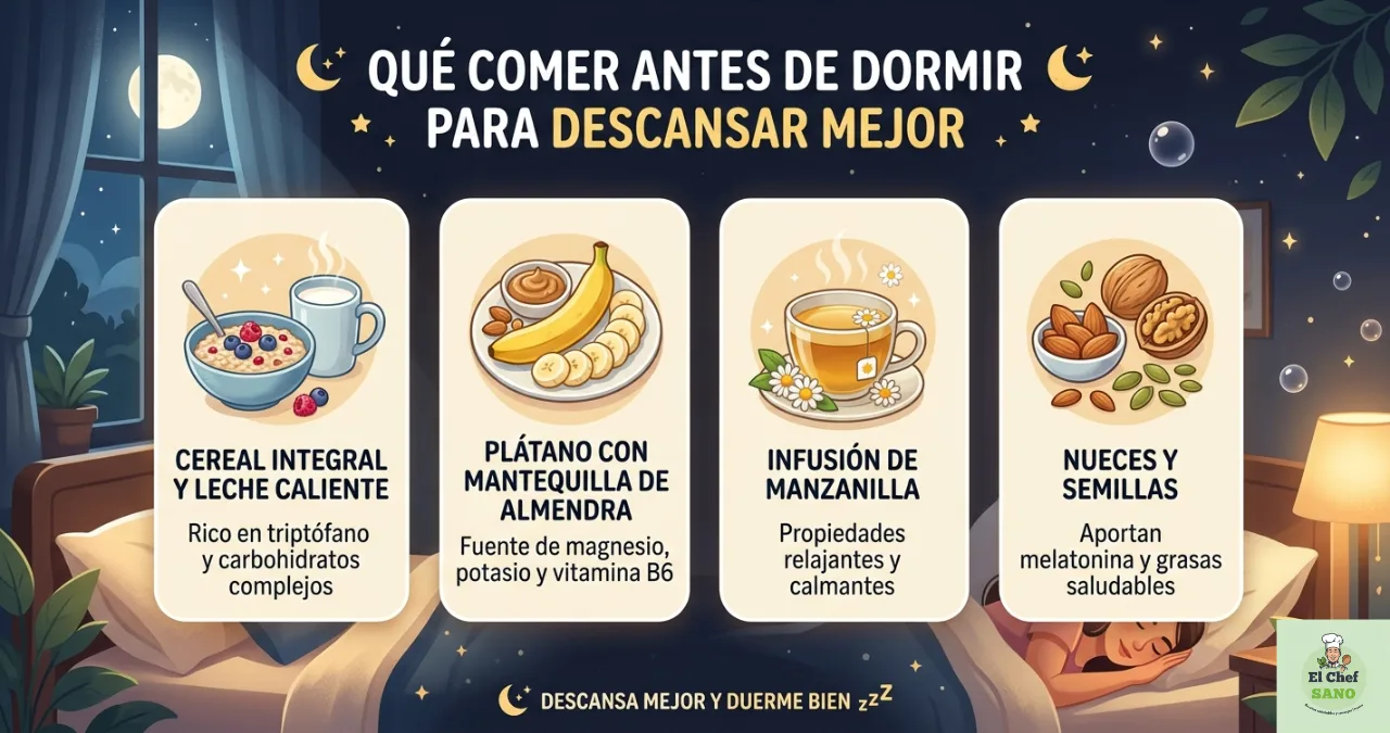 que comer antes de dormir para descansar mejor