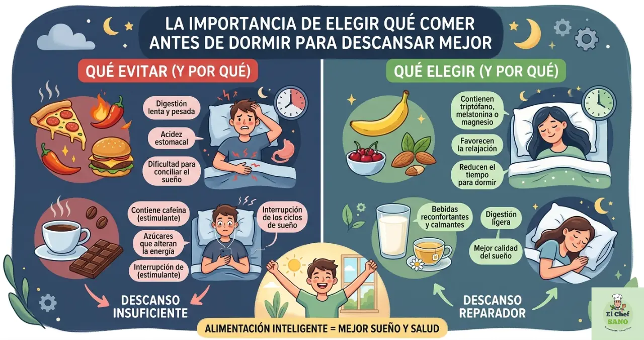 que comer antes de dormir