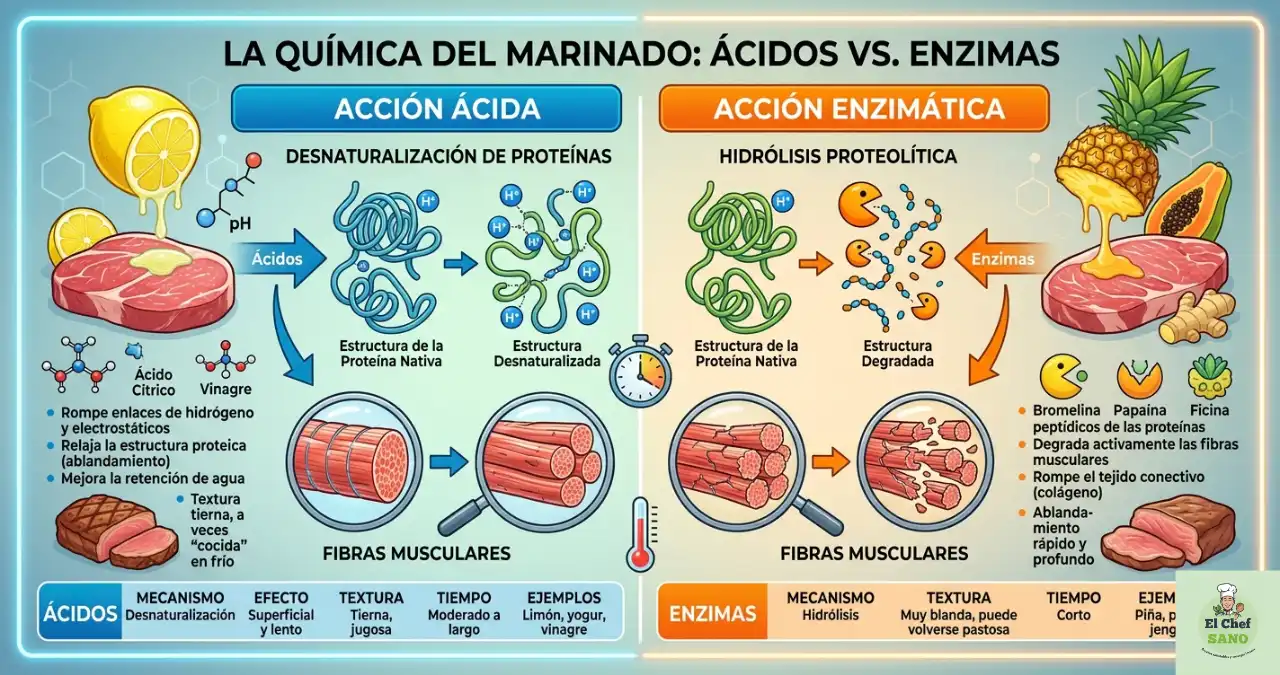 química del marinado