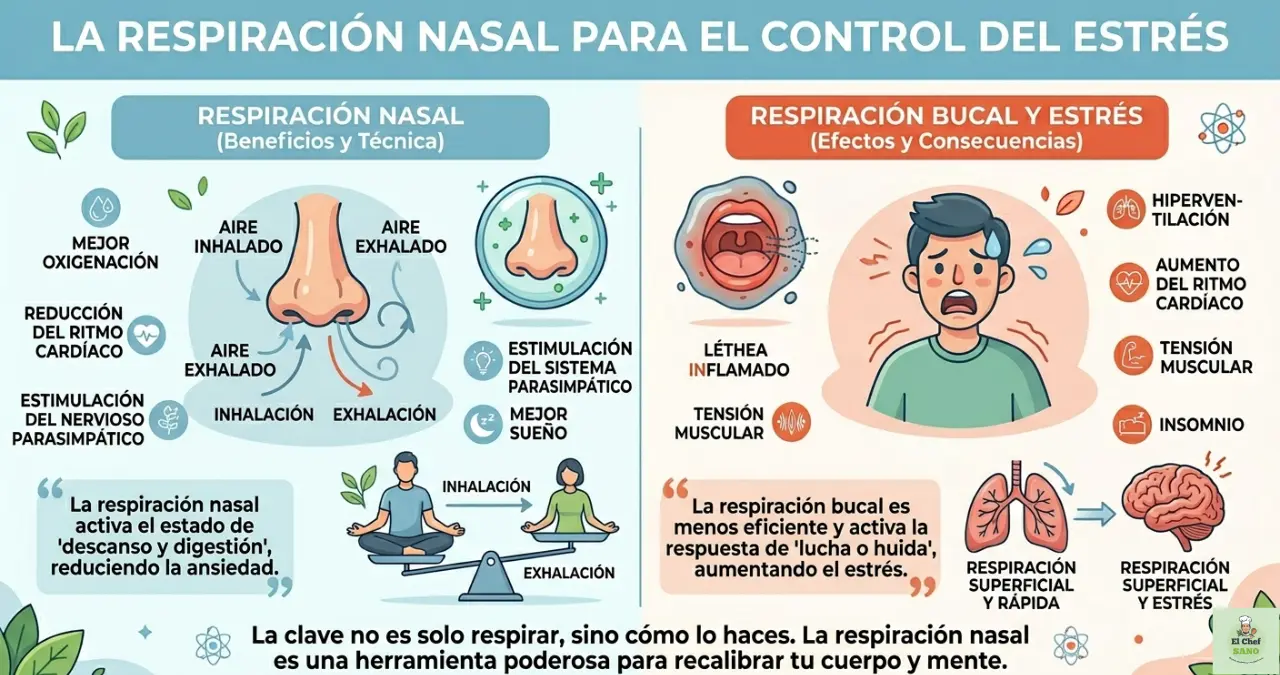 respirar bien para controlar el estrés