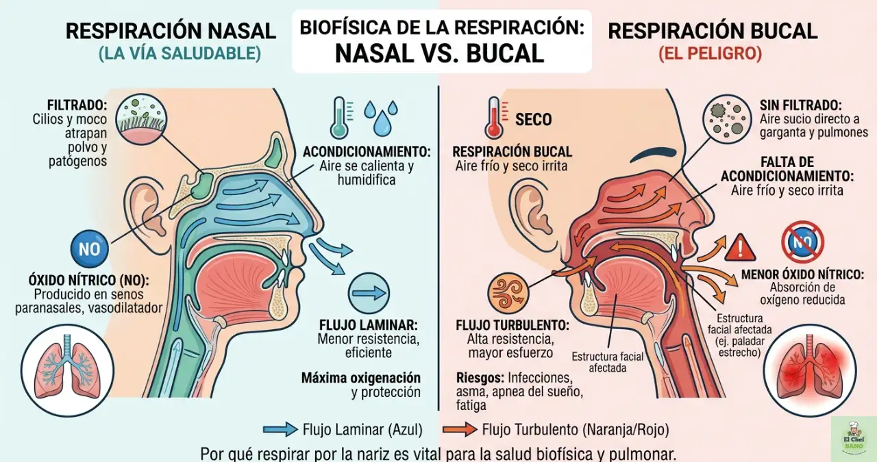 respirar por la nariz o por la boca