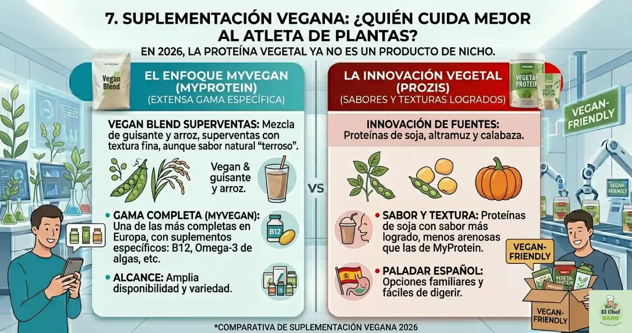 suplementos veganos de myprotein o prozis