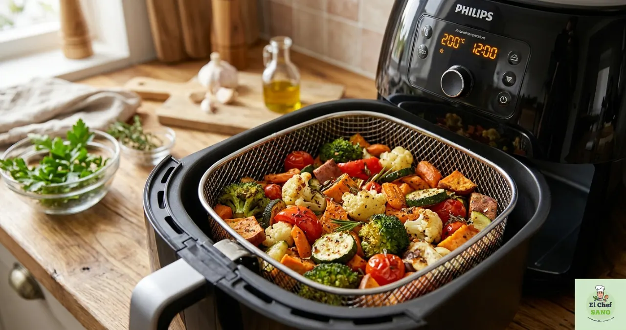 verduras en airfryer